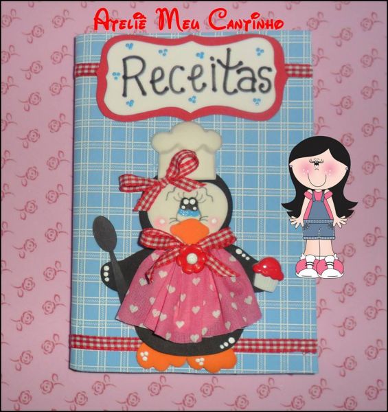 Caderno de receitas pinguim