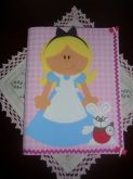 Capa de caderno Alice